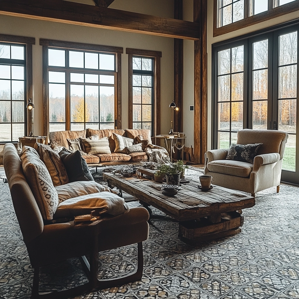 patterned carpet living room 42