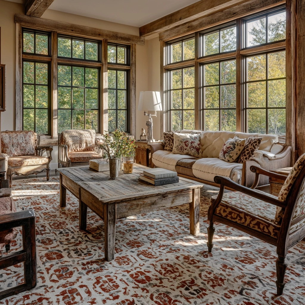 patterned carpet living room 43
