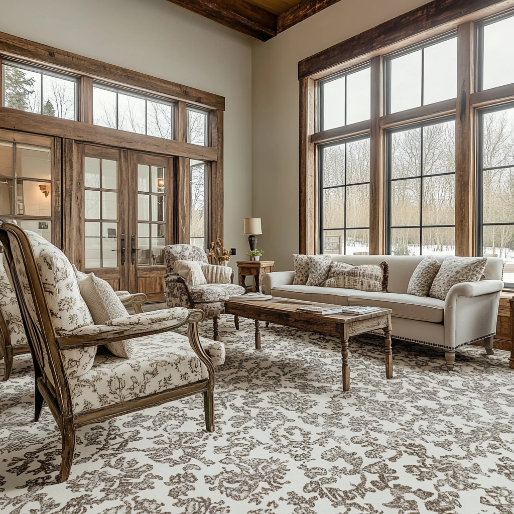 patterned carpet living room 44