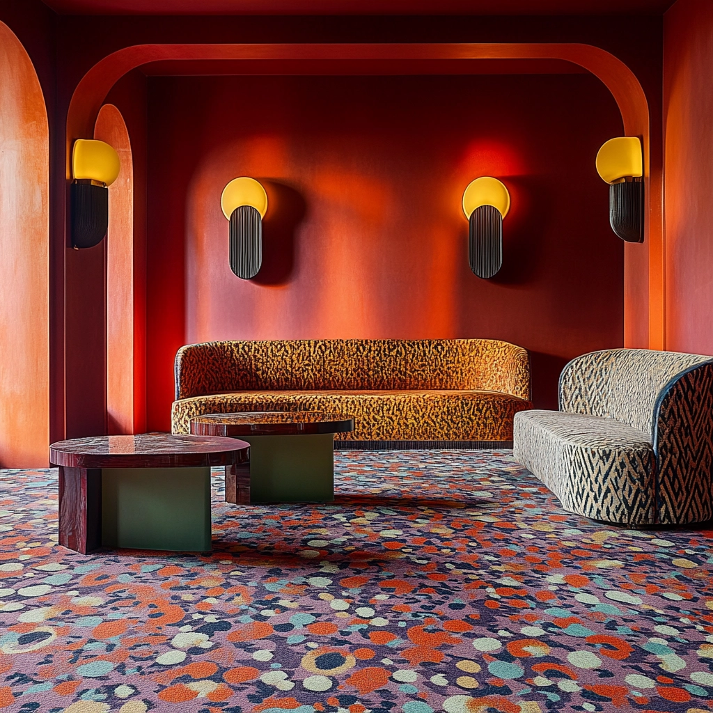 patterned carpet living room 47