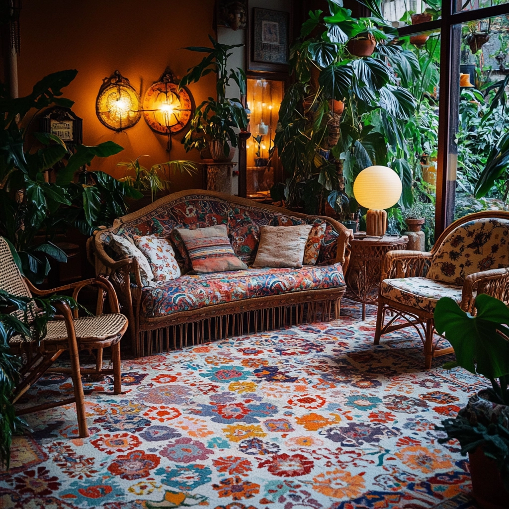 patterned carpet living room 6