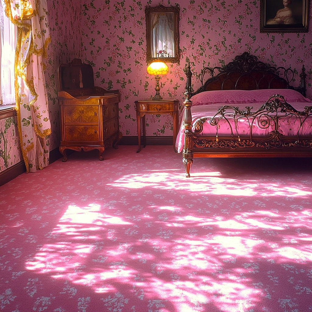 pink carpet bedroom 13