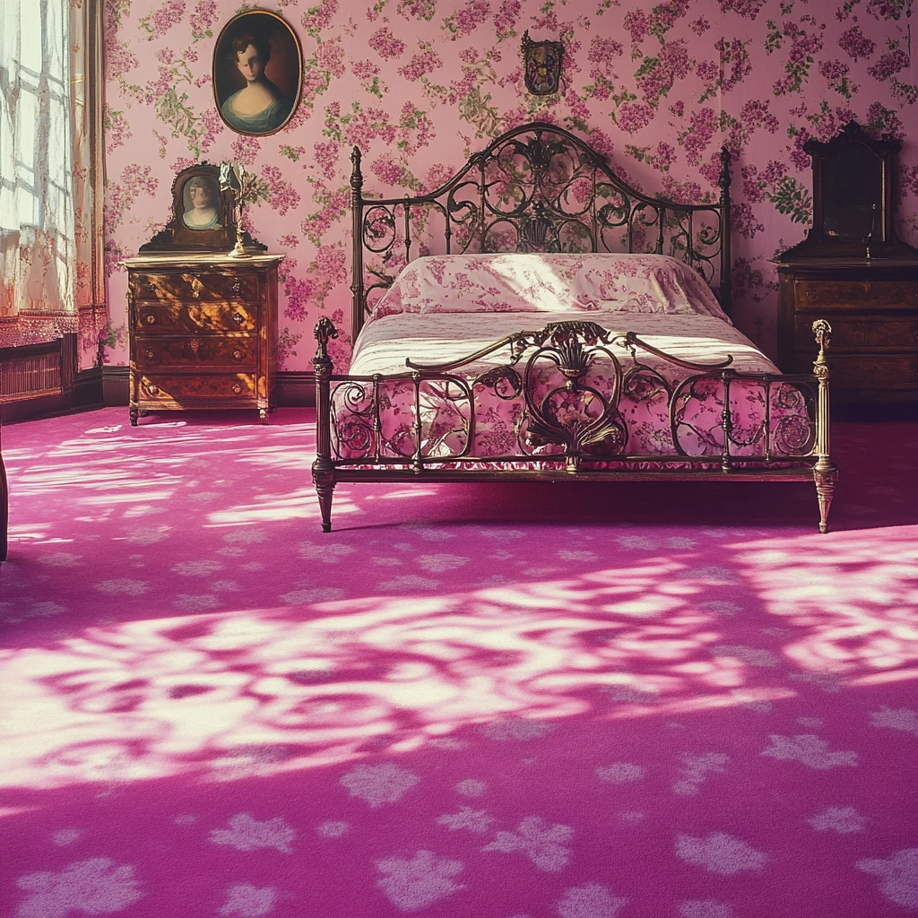 pink carpet bedroom 14