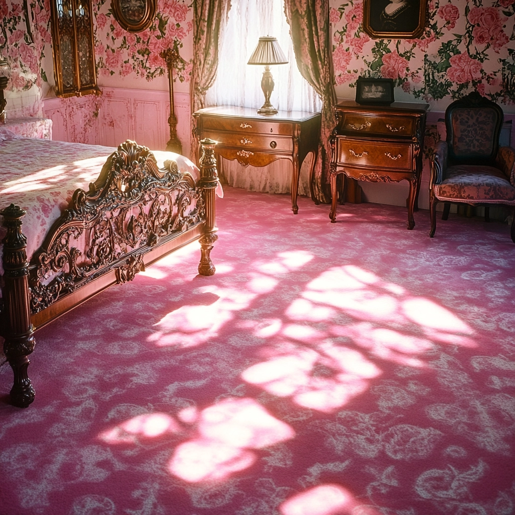 pink carpet bedroom 15