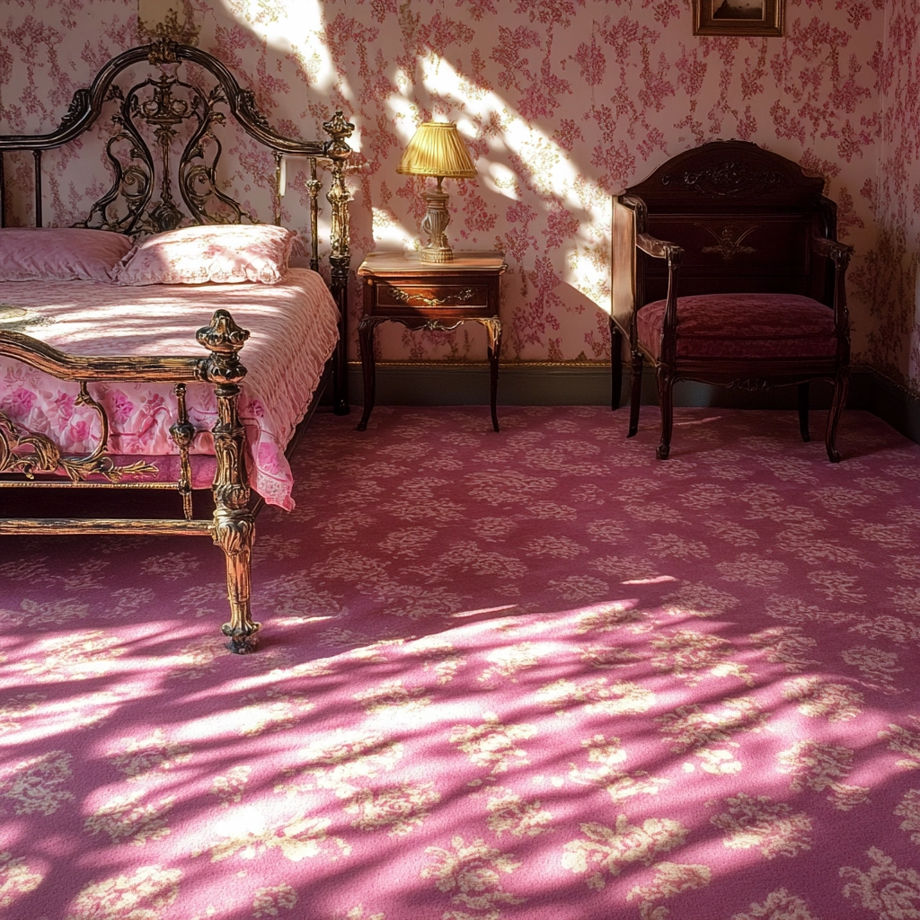 pink carpet bedroom 16