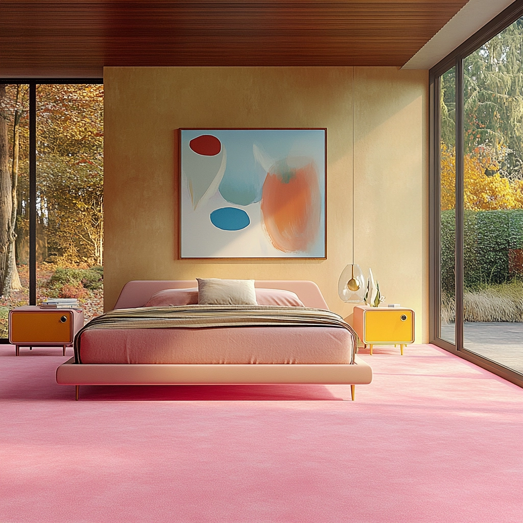 pink carpet bedroom 17