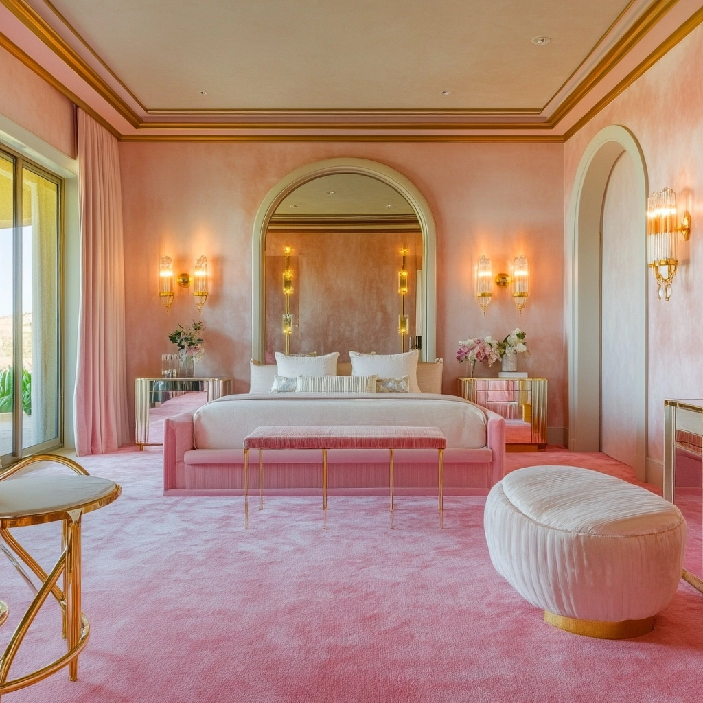 pink carpet bedroom 21