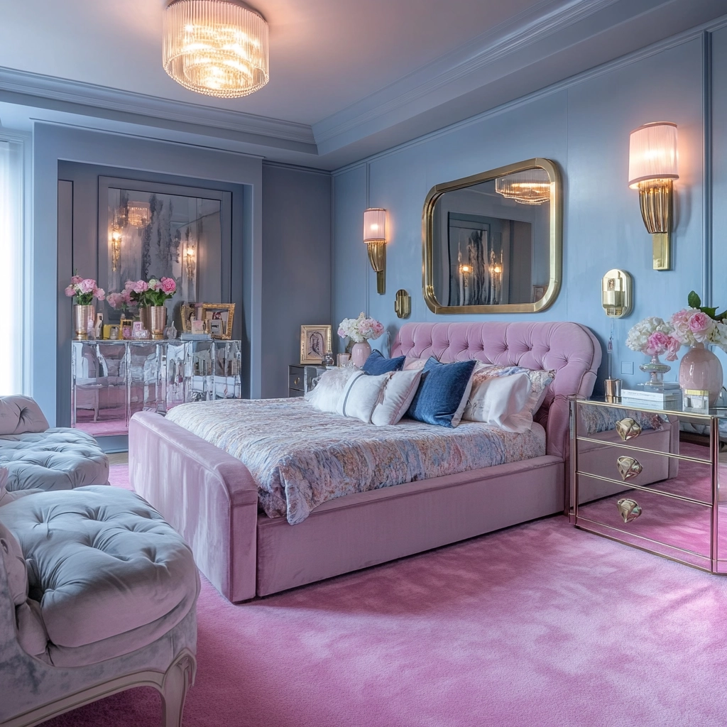 pink carpet bedroom 22