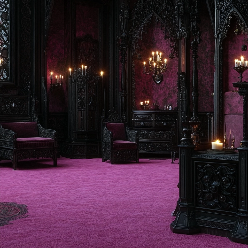 pink carpet bedroom 34