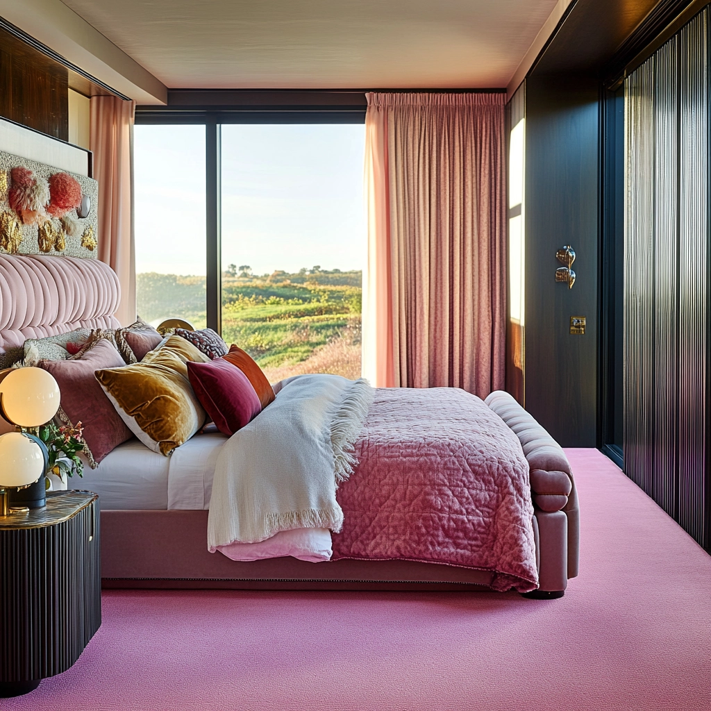 pink carpet bedroom 61