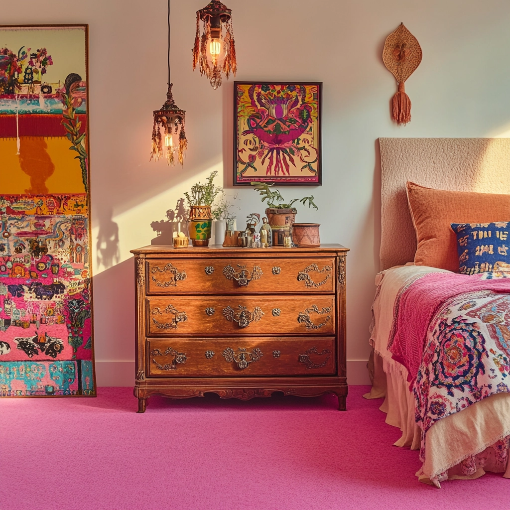 pink carpet bedroom 7