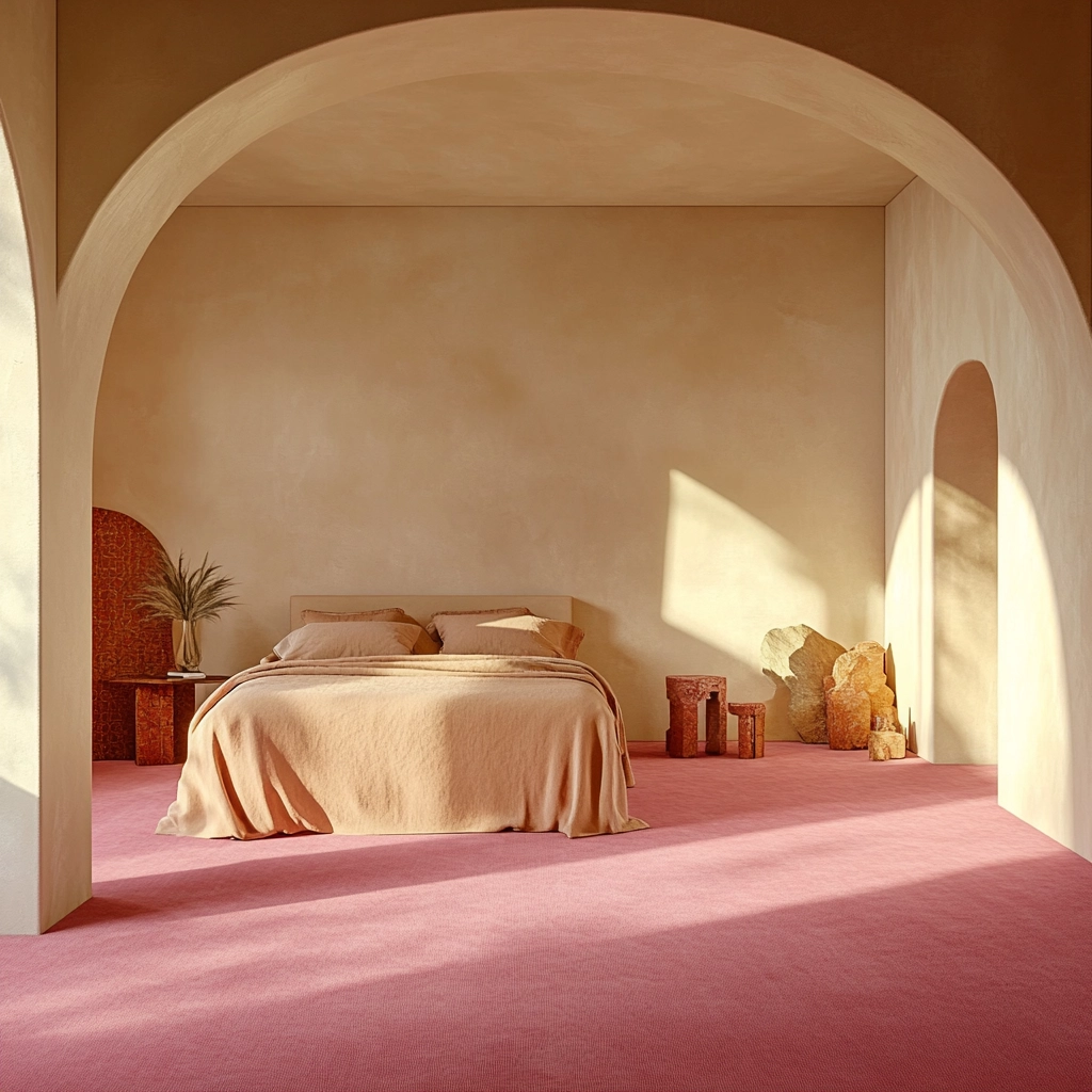 pink carpet bedroom 75
