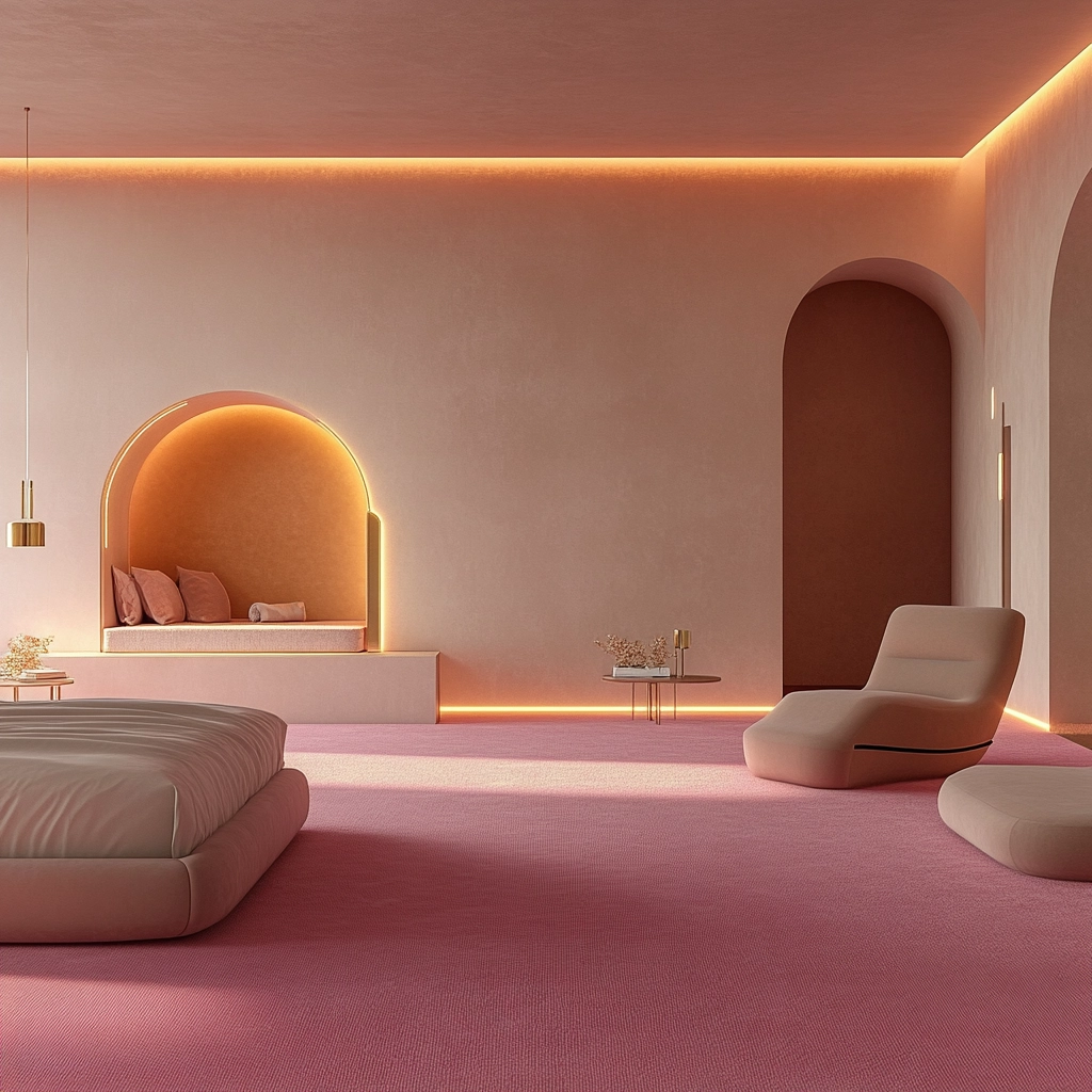 pink carpet bedroom 9