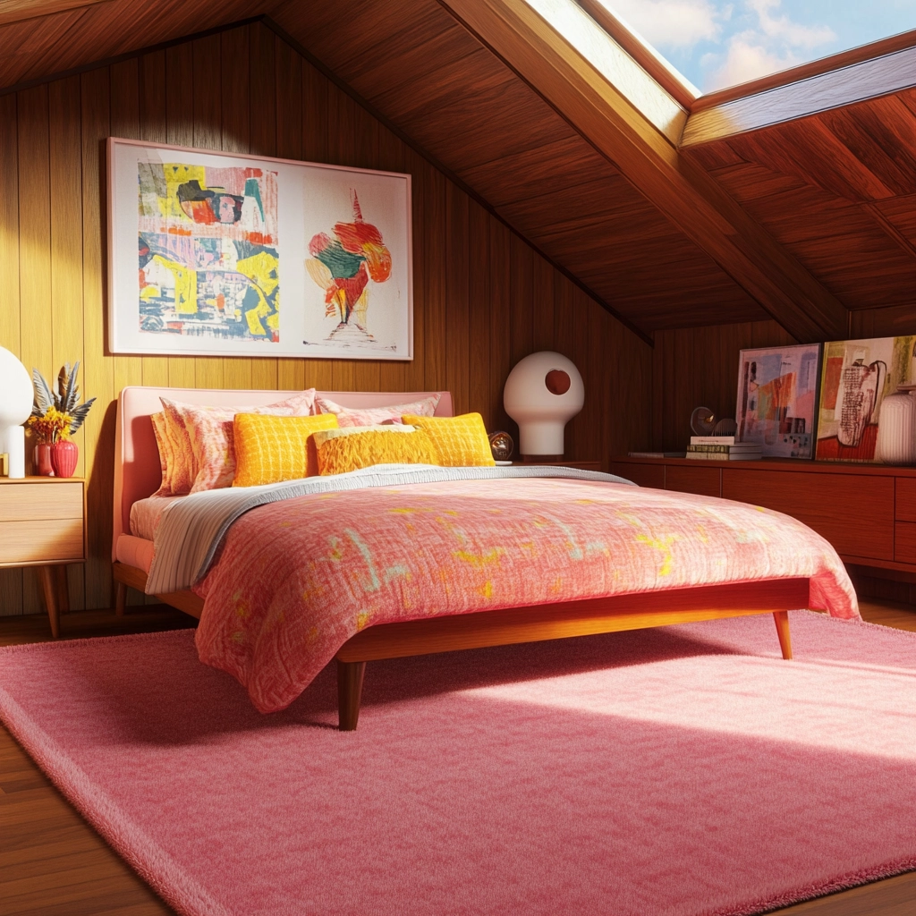 pink rug bedroom 13