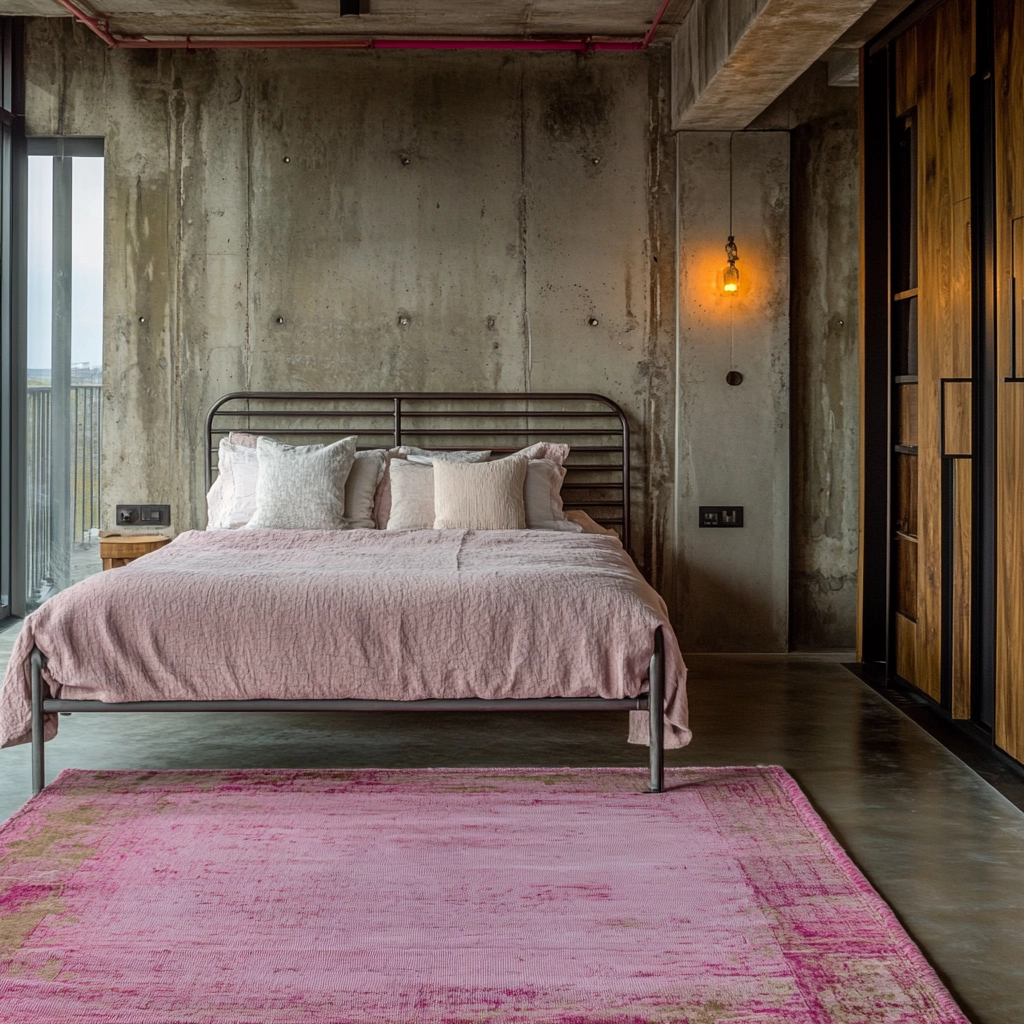 pink rug bedroom 18
