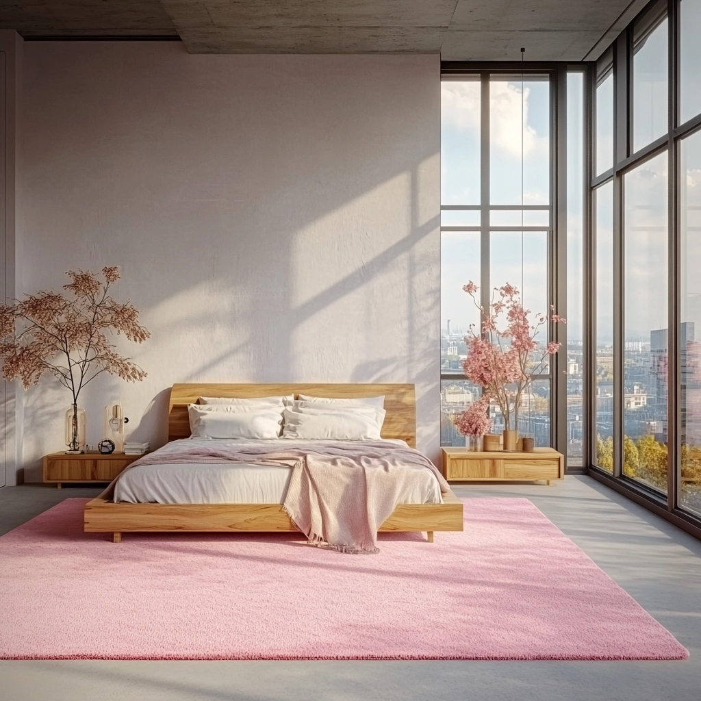 pink rug bedroom 2
