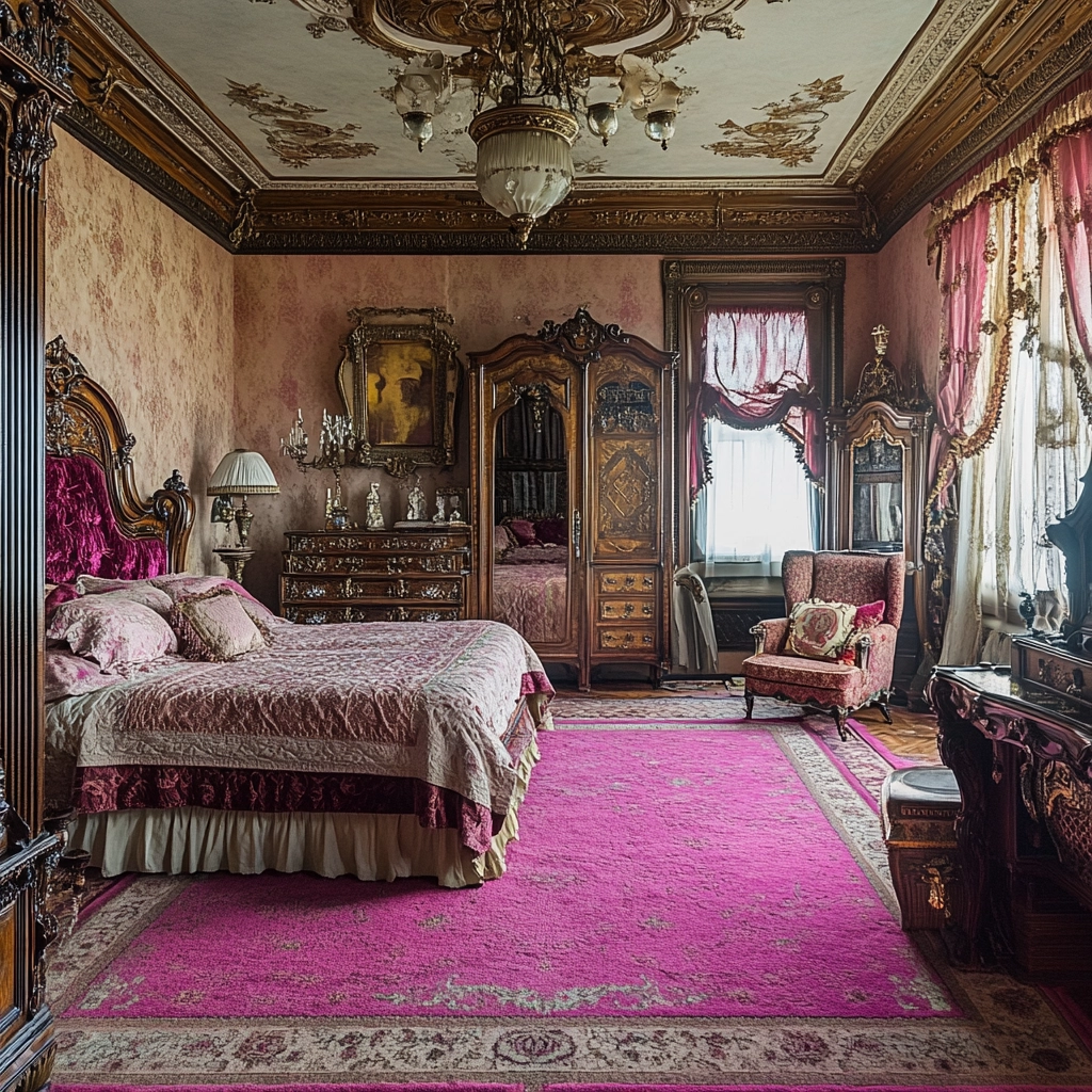 pink rug bedroom 26