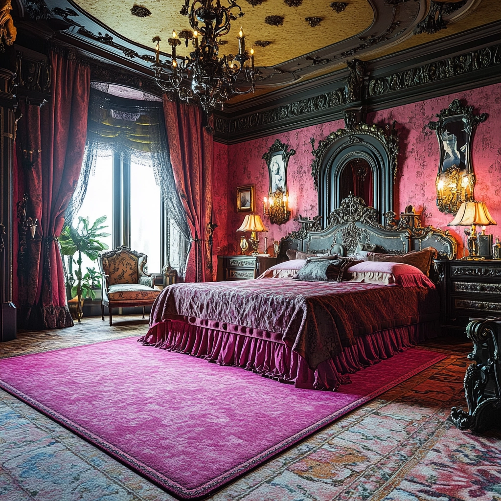 pink rug bedroom 27