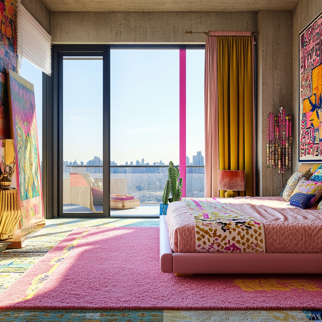 pink rug bedroom 38