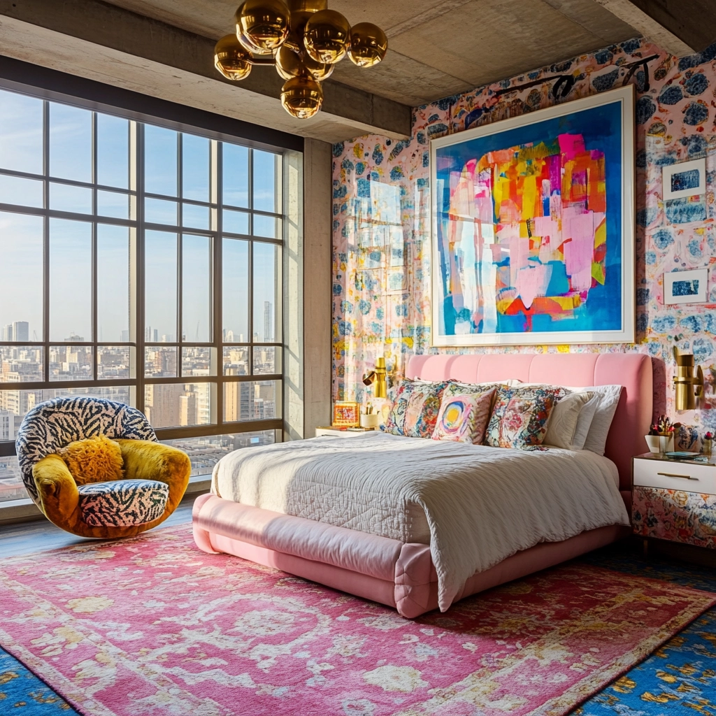 pink rug bedroom 39