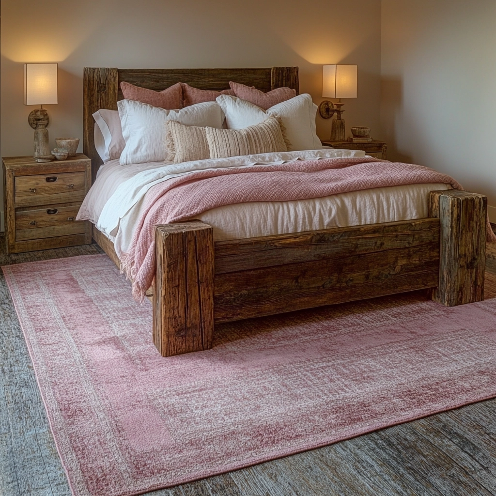 pink rug bedroom 41
