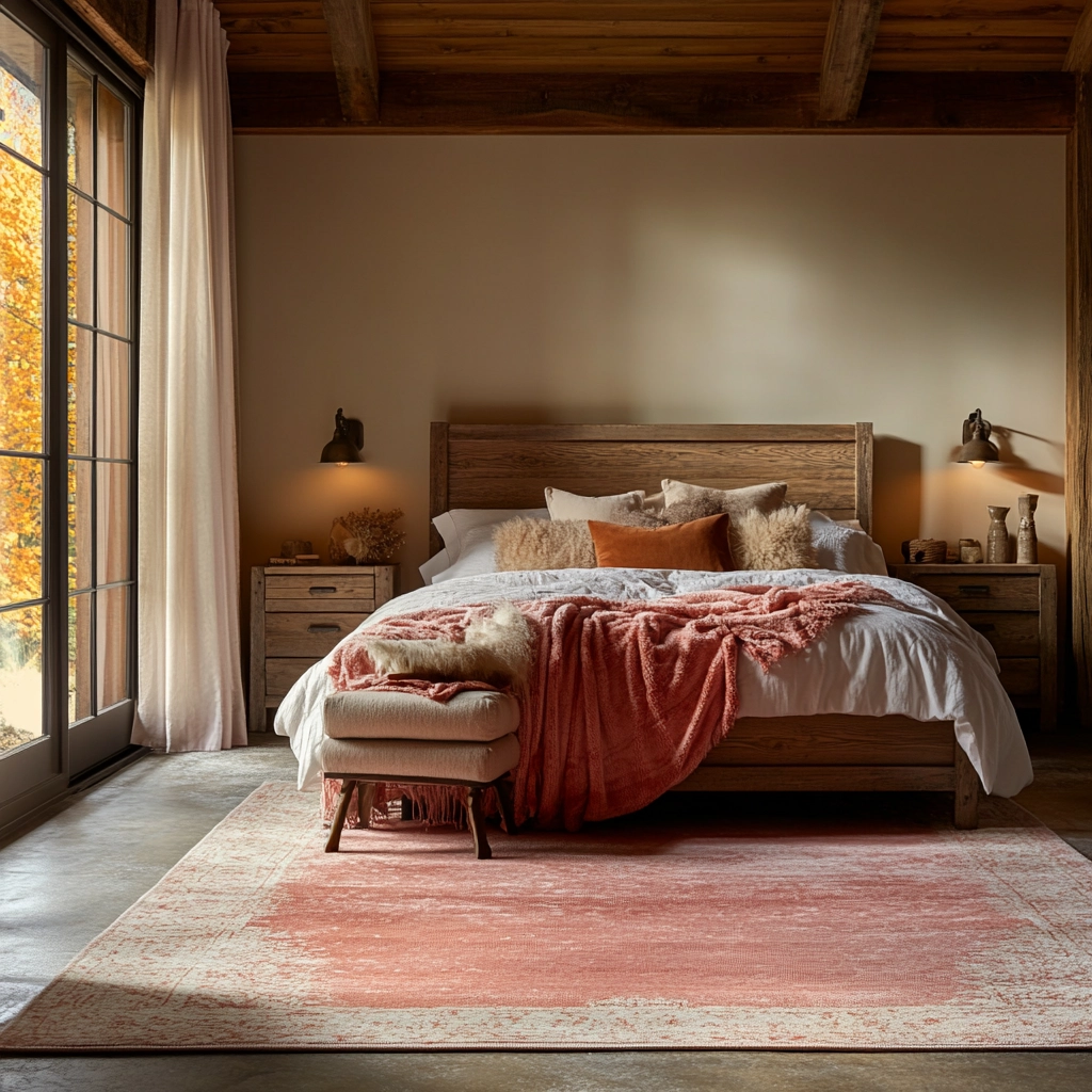 pink rug bedroom 43