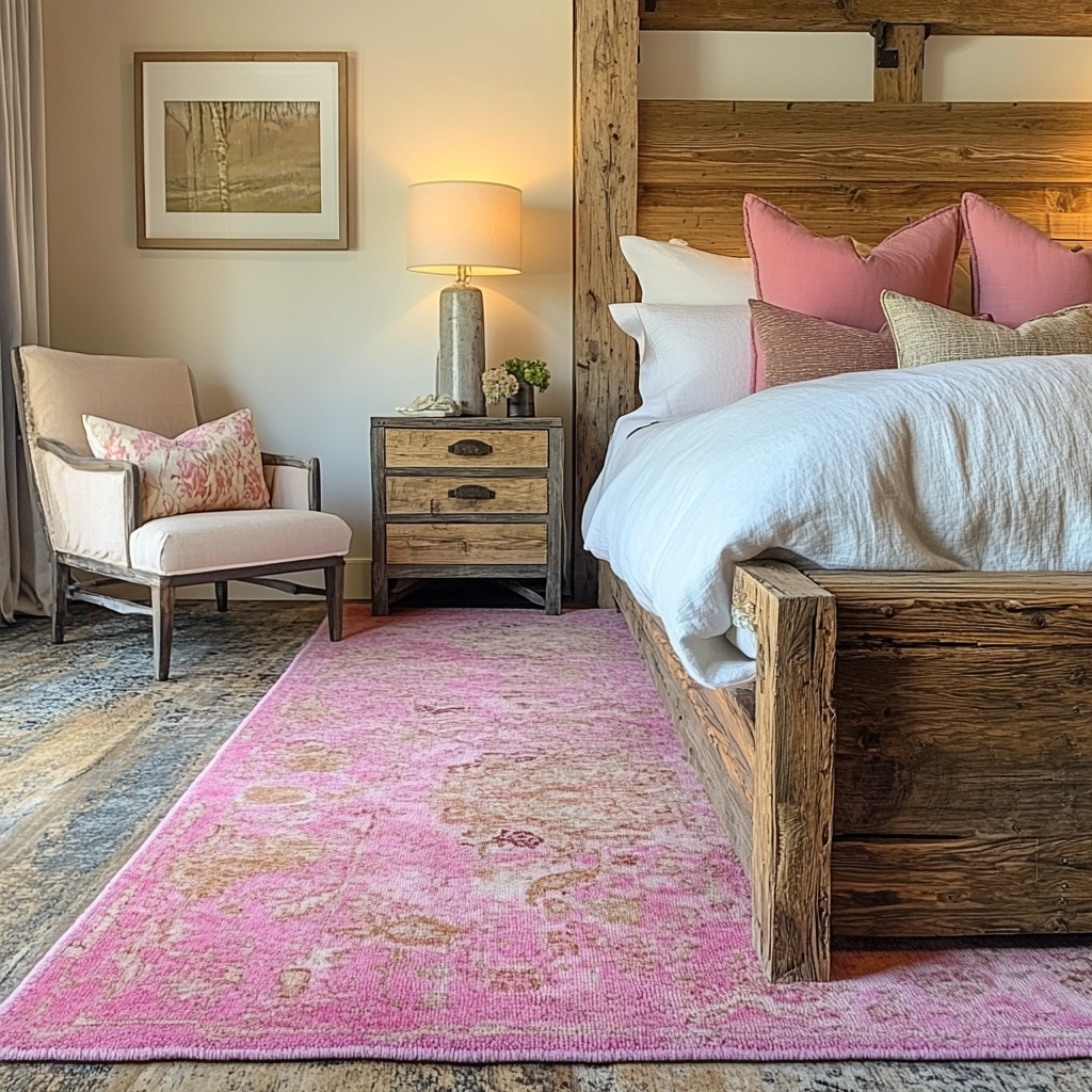 pink rug bedroom 44
