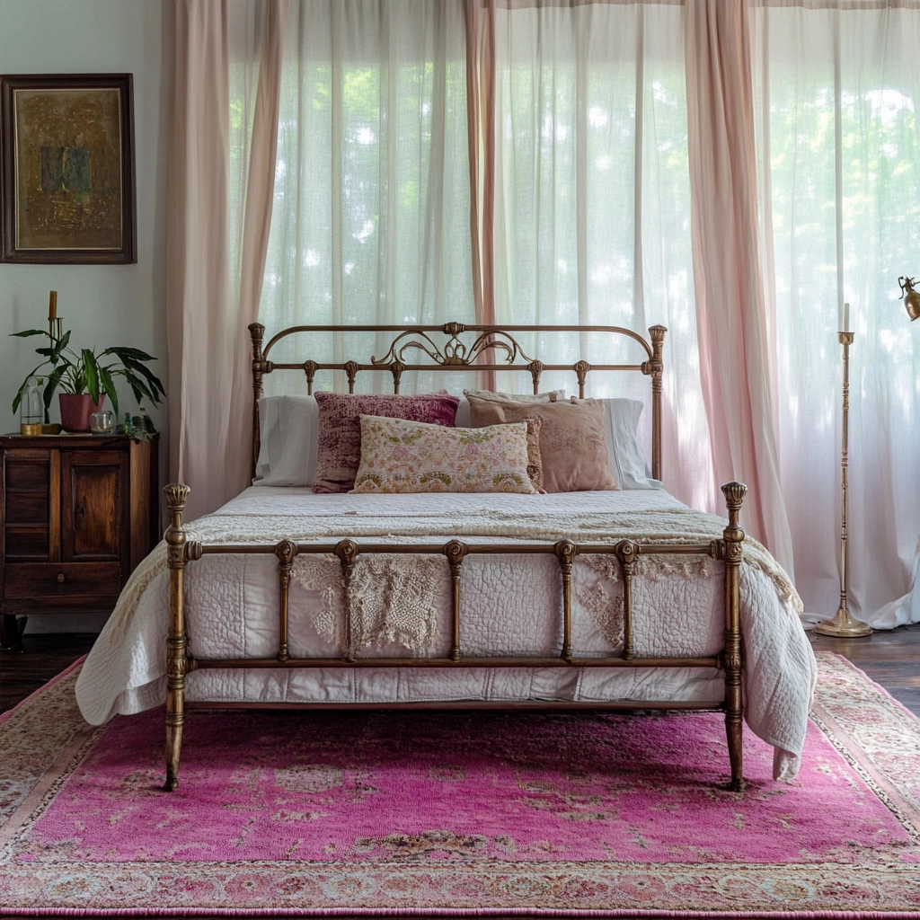 pink rug bedroom 5