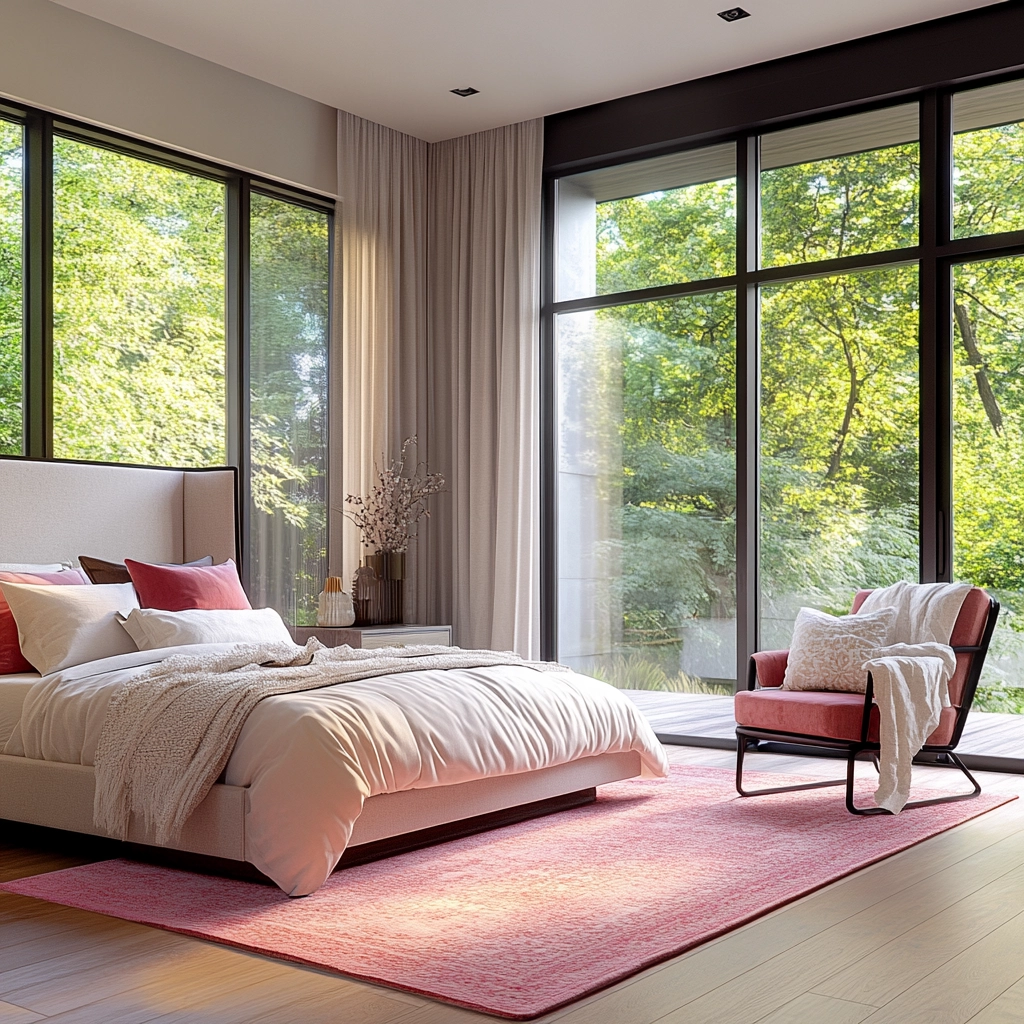 pink rug bedroom 55