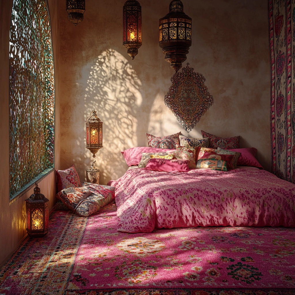 pink rug bedroom 57