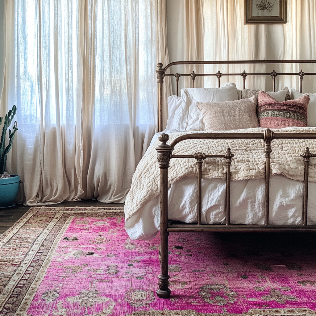 pink rug bedroom 6