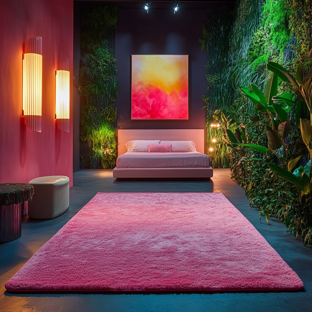 pink rug bedroom 61