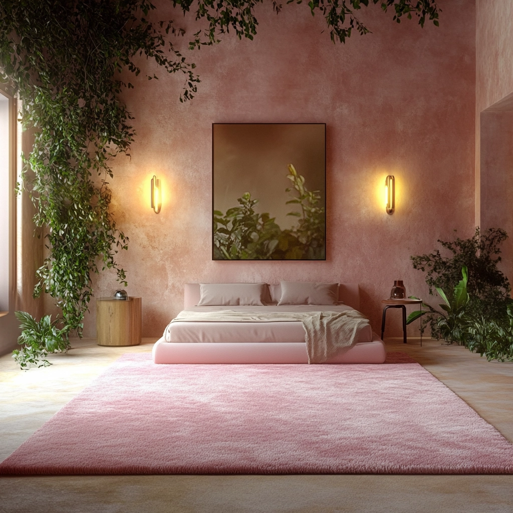 pink rug bedroom 64