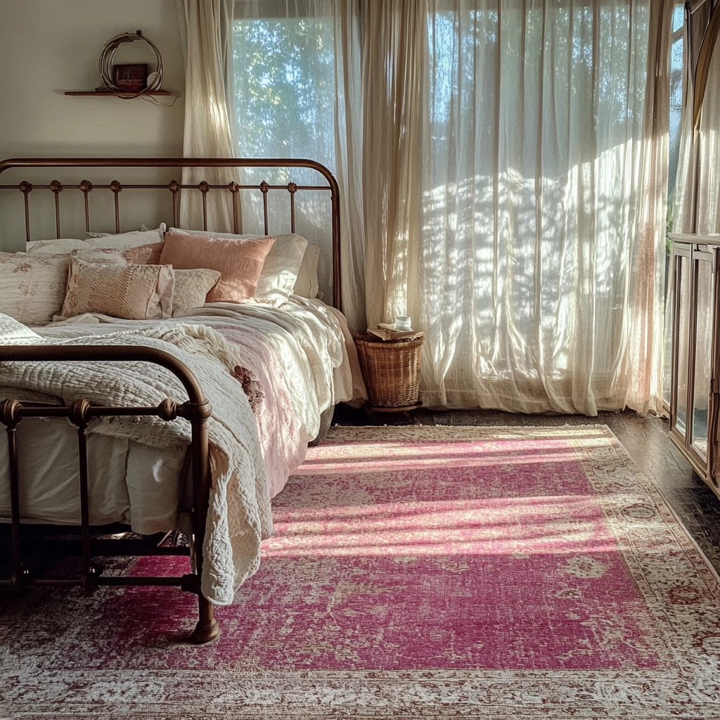pink rug bedroom 7