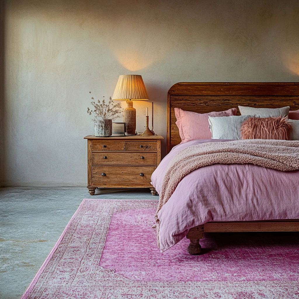pink rug bedroom 71