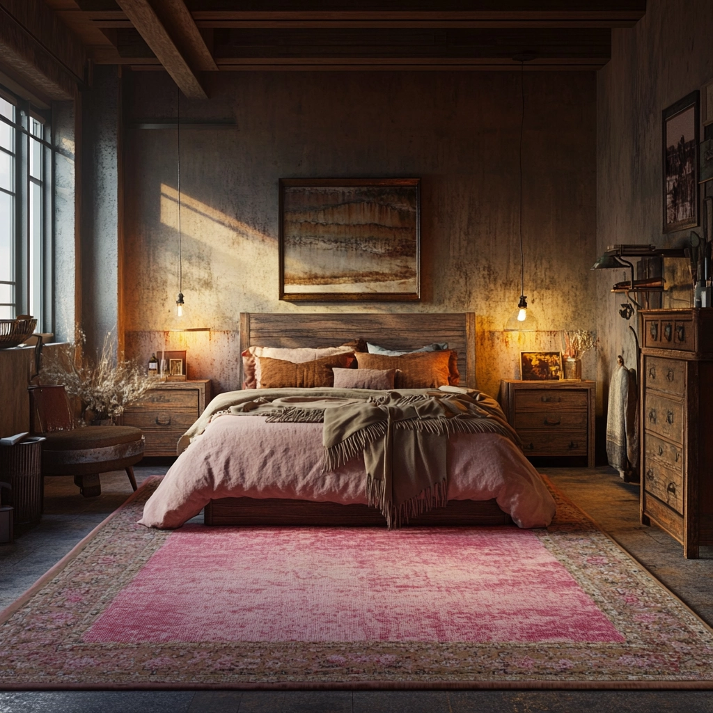 pink rug bedroom 72