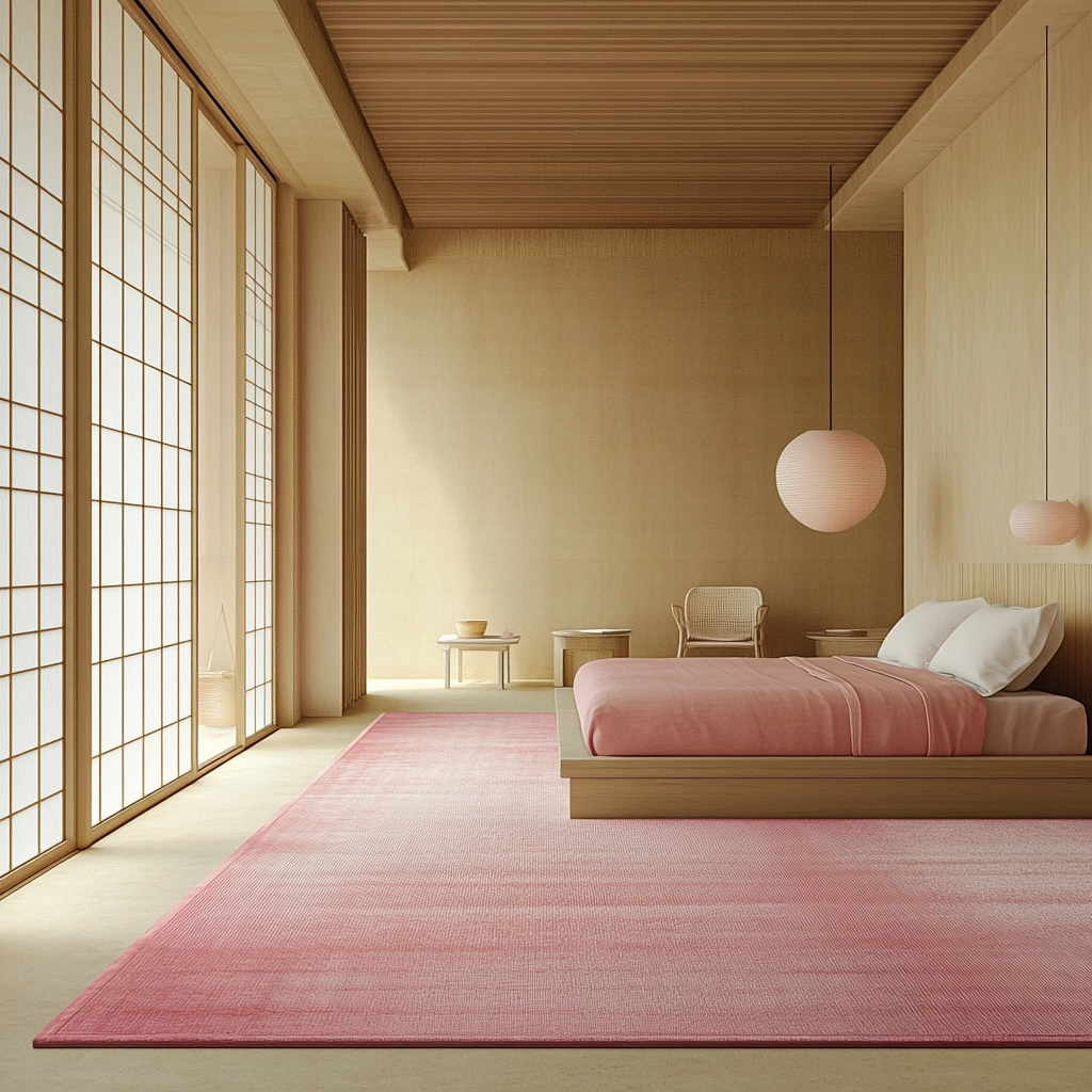pink rug bedroom 78