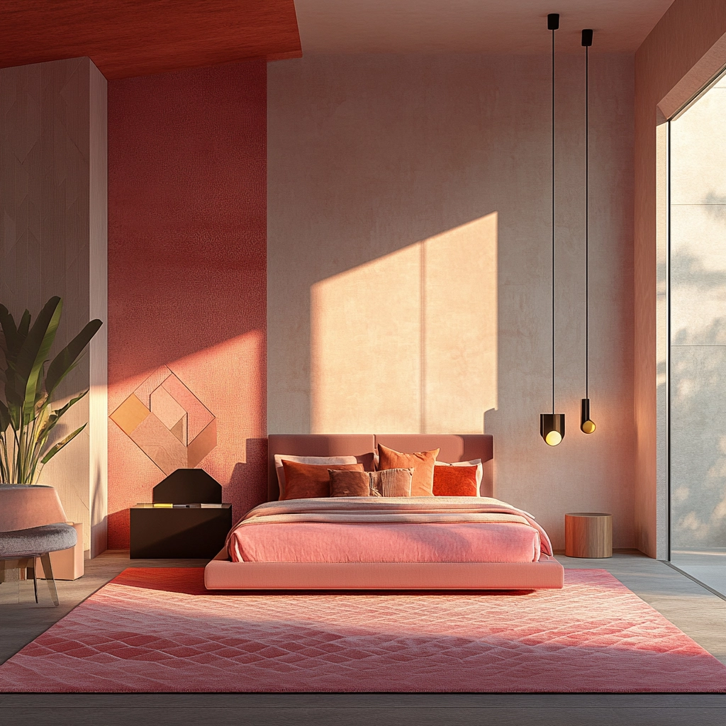 pink rug bedroom 9