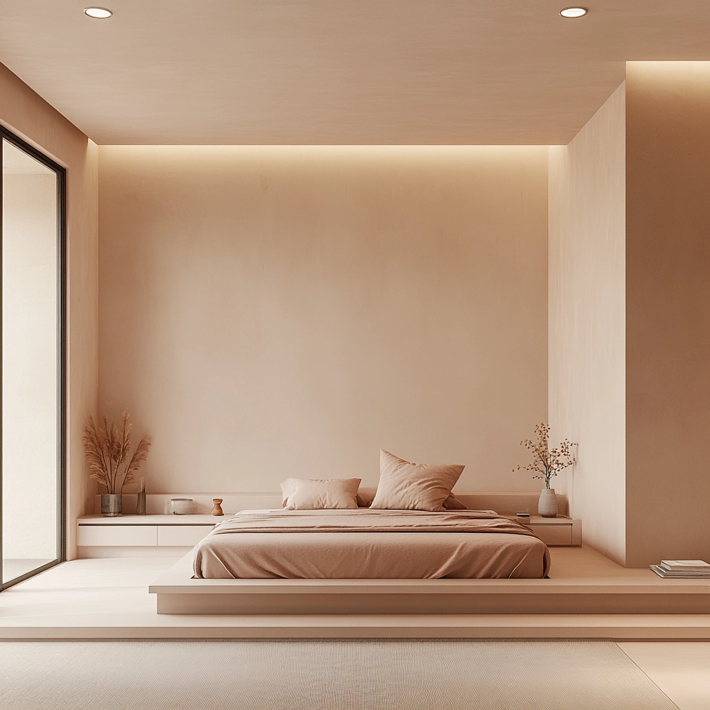pinky beige bedroom 13