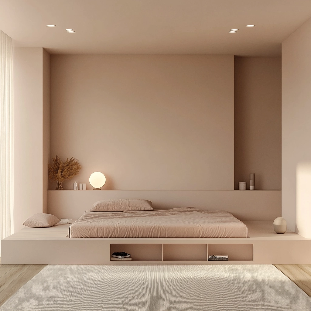 pinky beige bedroom 14