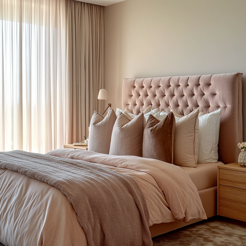 pinky beige bedroom 3