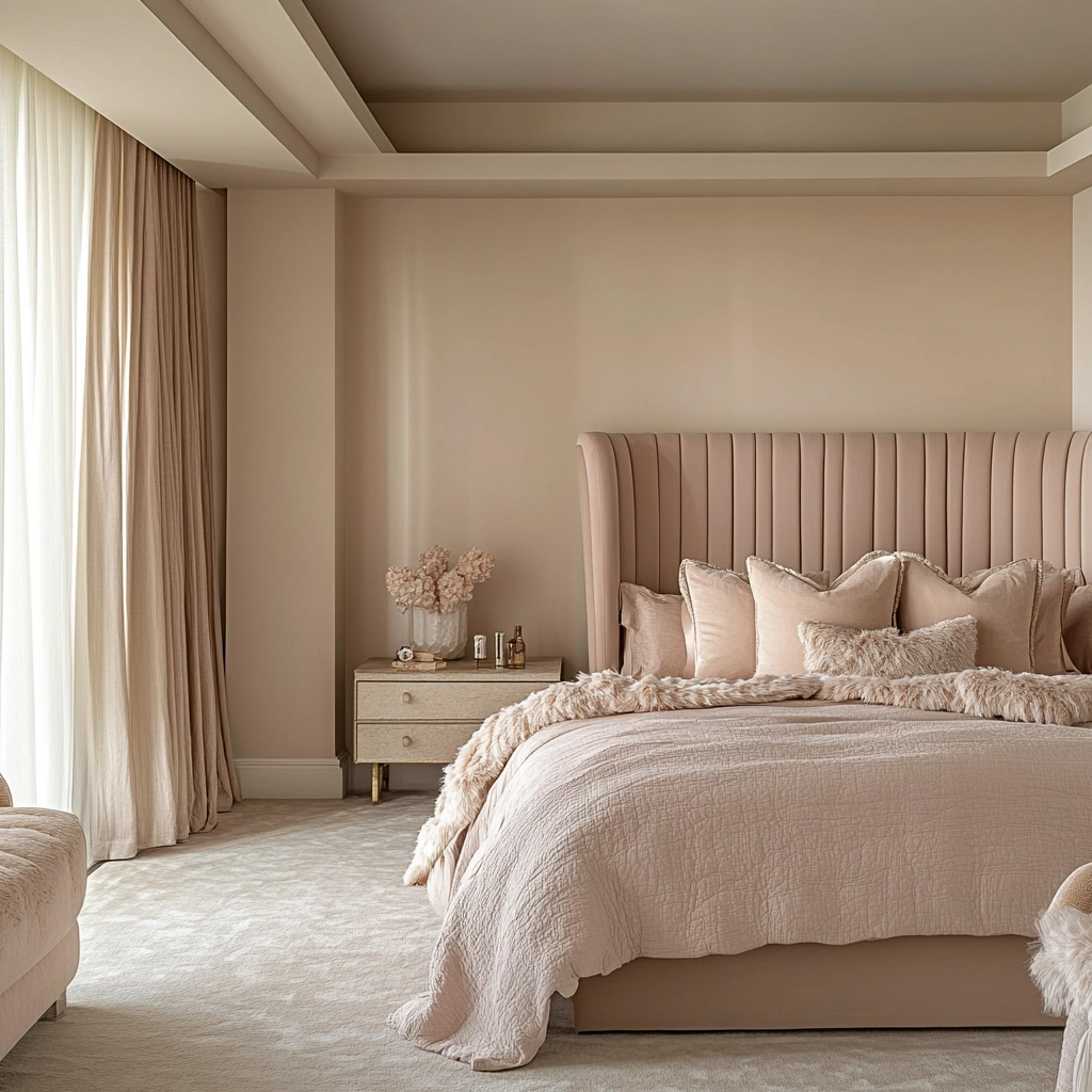 pinky beige bedroom 49