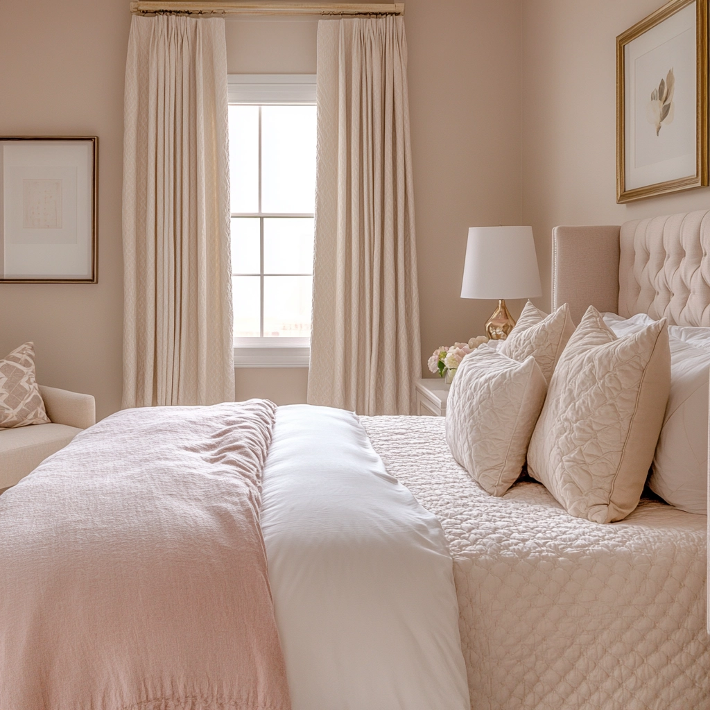 pinky beige bedroom 51