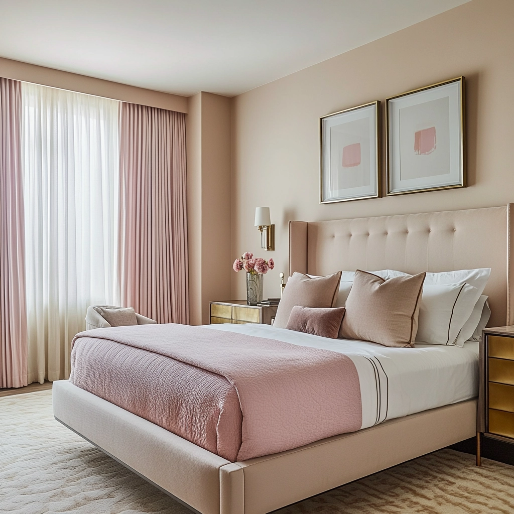 pinky beige bedroom 52