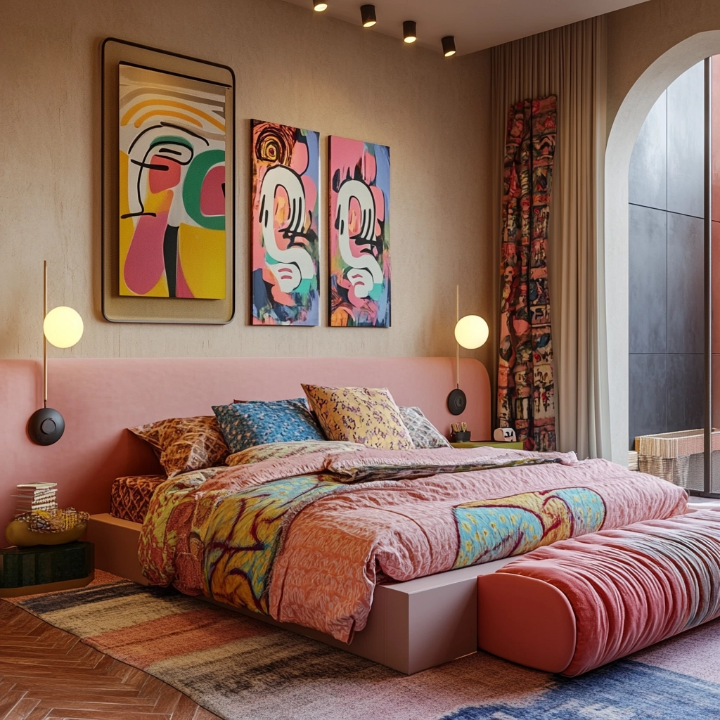 pinky beige bedroom 57