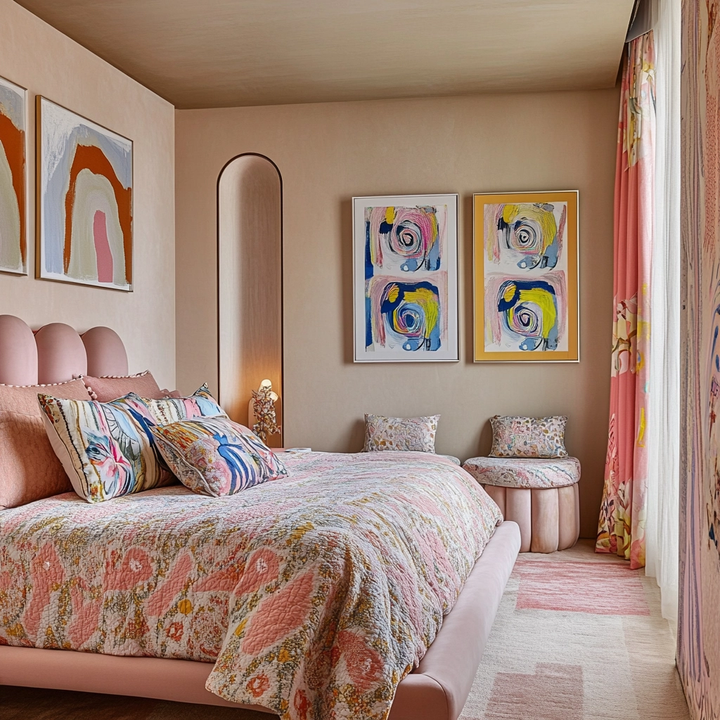pinky beige bedroom 59