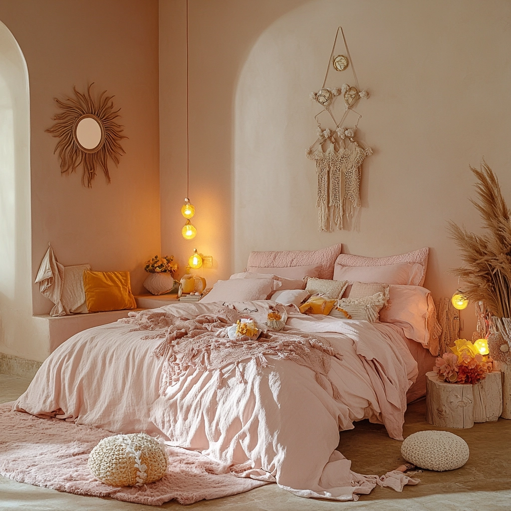 pinky beige bedroom 78