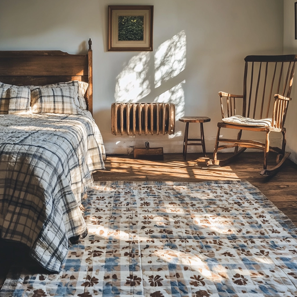 plaid rug bedroom 16