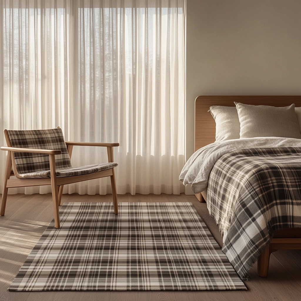 plaid rug bedroom 2