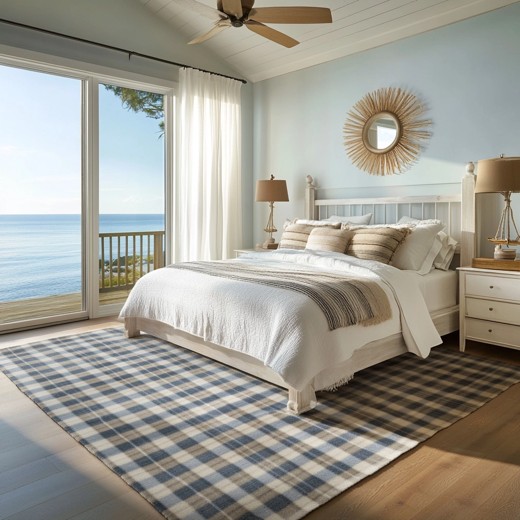 plaid rug bedroom 22